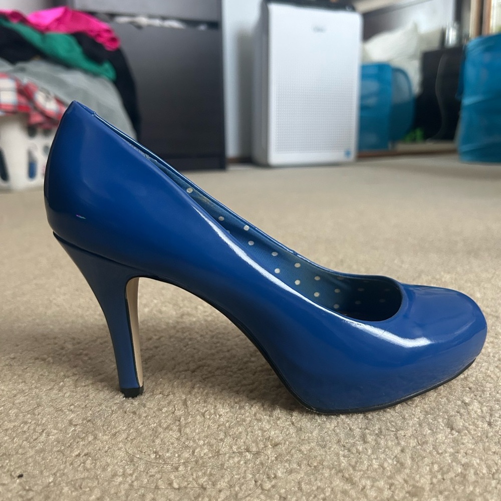Blue high heels